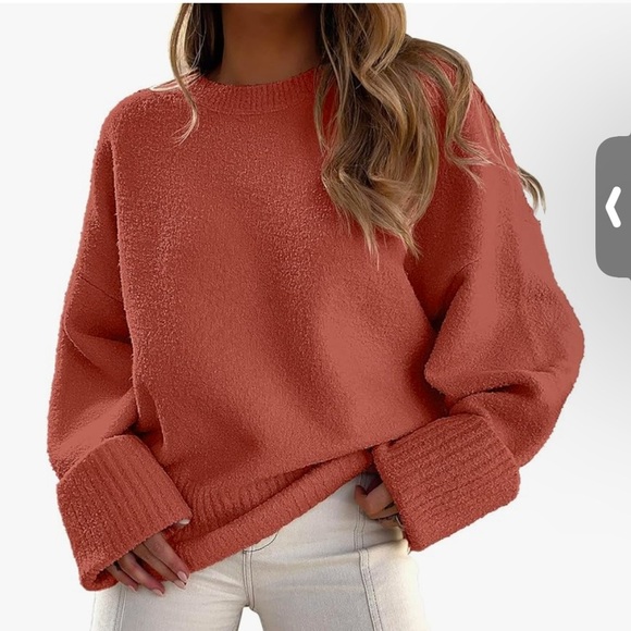 Sweaters - COZY WARM SWEATER. Rust color. Cuffed!! Size L!! LIKE NEW!!!